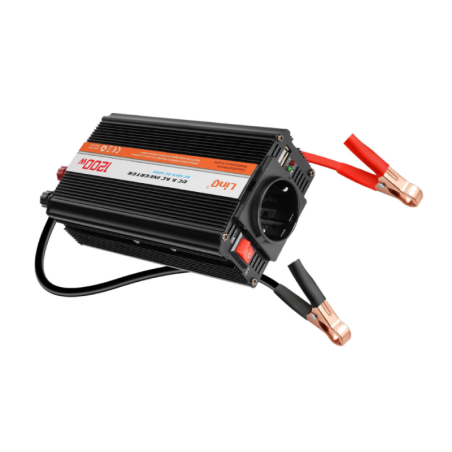 Convertisseur de Tension LinQ 1200W 12 V / 220V USB + Prise 