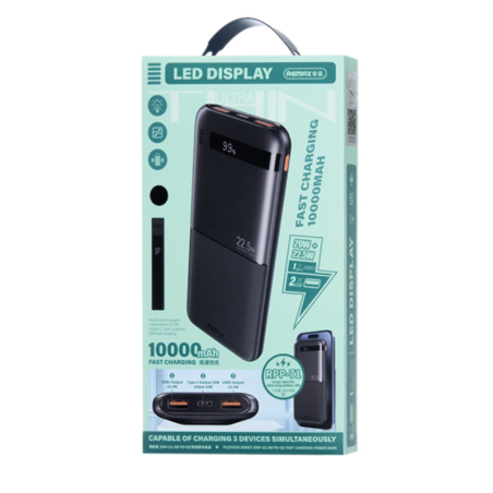 Power Bank 10000mAh REMAX Piloteer RPP-71 – Charge Rapide 20