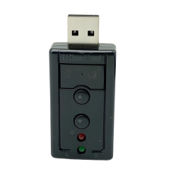 Adaptateur Audio USB Virtuel 7.1 avec Bouton de Commande (Mi