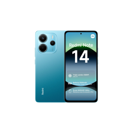 Xiaomi Redmi Note 14 4G NFC 256 Go Bleu Mer - Neuf - Smartphones Ref T