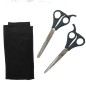 Ensemble de Coiffure (Ciseaux Droits + Ciseaux Effileurs + Cape)