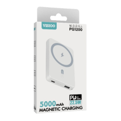 Power Bank 5000mAh - VISIOO PG1200 - Blanc - Alimentation Re