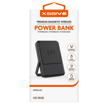 Power Bank Magnétique 5000mAh XSSIVE XSS-PB42B - Noir - Alim