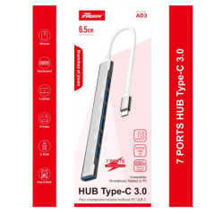 Adaptateur HUB 7 Ports Type-C vers USB 2.0 / USB 3.0 - FASR 