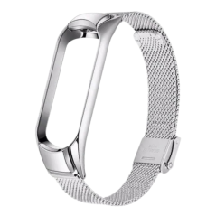 Bracelet Métal pour Montre Mi Smart Band 3/4/5/6 - Argent - 