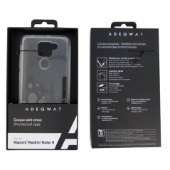 Coque Antichoc Transparent ADEQWAT pour Xiaomi Redmi Note 9 
