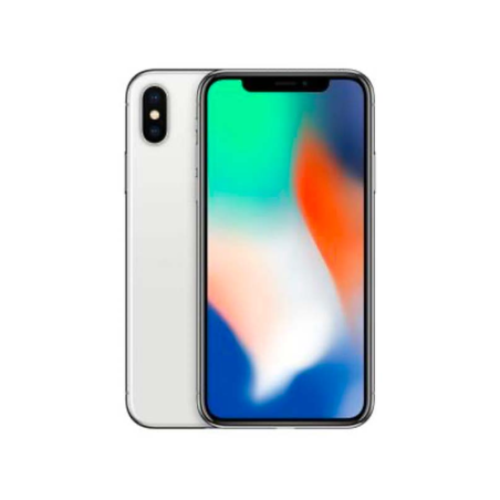 iPhone X 64 Go Argent - Grade B (Batterie remplacée à neuf) avec boîte et accessoires