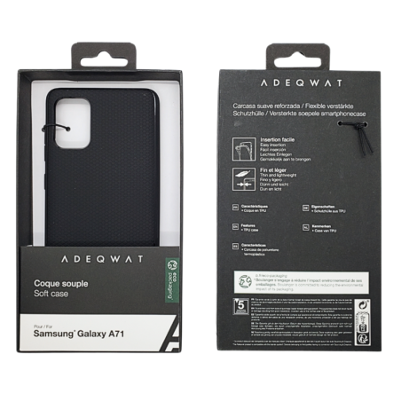 Coque Souple ADEQWAT pour Samsung Galaxy A71 Noir - Protecti