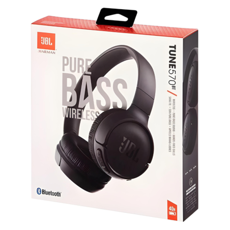 JBL Bluetooth Headphones Tune 570BT – Black