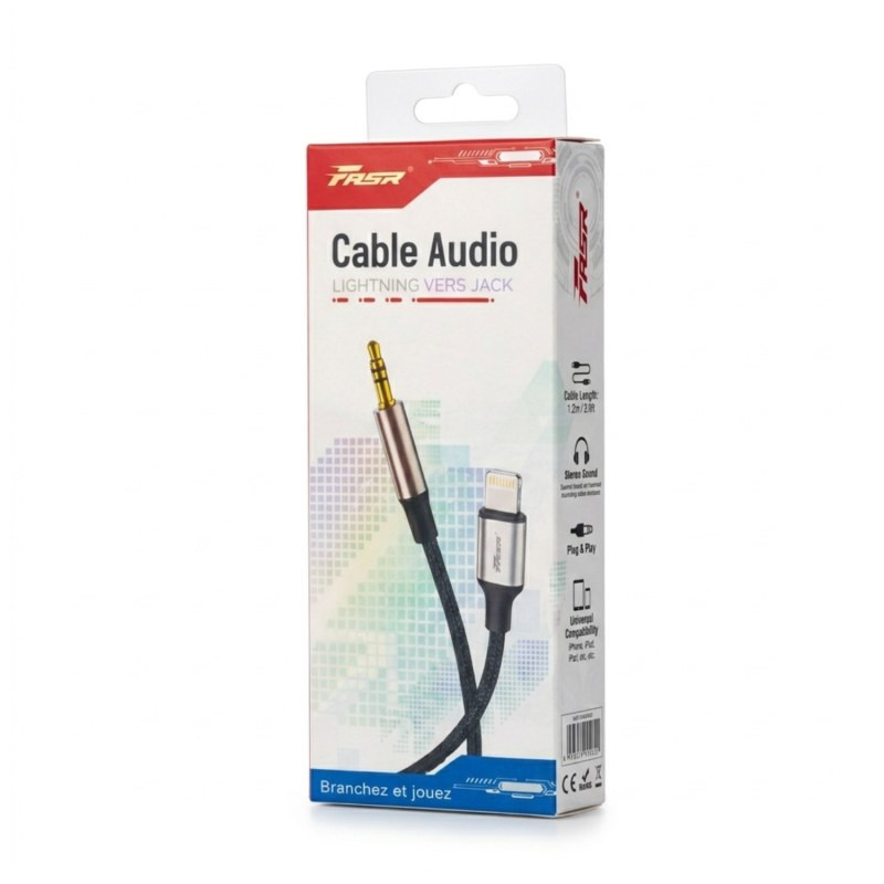 Câble adaptateur Lightning vers jack FASR FS-AB16 – 3,5 mm
