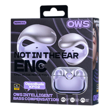 Écouteurs sans fil à clip auriculaire Open Buds KF02 REMAX - Violet -
