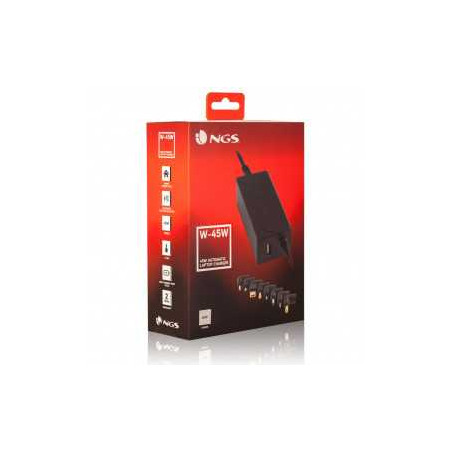 Chargeur Universel NGS 45 w pour Ordinateur Portable Avec 8 Embouts -