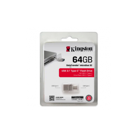 Clé USB Kingston DataTraveler microDuo 3C 64 Go USB +USB-C (Type C) (Origine) — Kingston · Smarty Paris 18e
