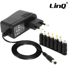 Chargeur Secteur PC Universel 10W, 6 Embouts + Micro-USB LinQ T-3A08 -