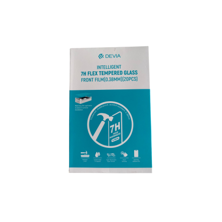 Film de protection Devia 7H Flex Tempered Glass 0.38mm - 20 pcs - Supp