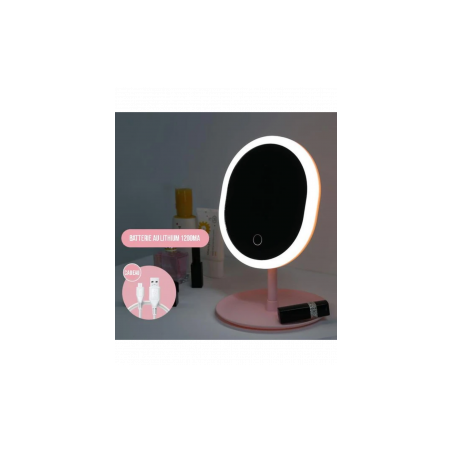 Miroir de Maquillage Lumineux LED - Rose (ECO) · Smarty Paris