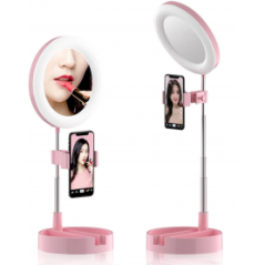 Ring Light avec miroir intégré et support pour smartphone (ECO) - Supp
