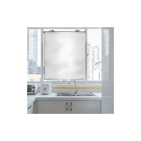 Store Enrouleur de Fenêtre avec Effet Pare-soleil - 58*125 - Argenté -