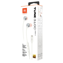 Ecouteurs filaires JBL Tune 310C - JBLT310CWHT - Blanc - Aud