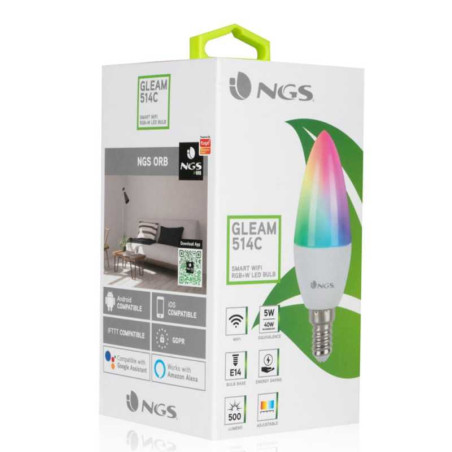 Ampoule connectée NGS RGB+W 5 W E14 | Smarty