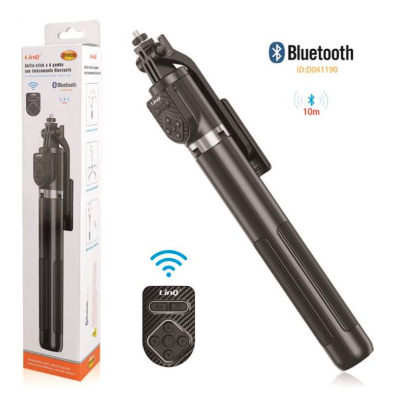 Support Selfie Smartphone à 4 Pattes avec Bluetooth - LinQ ZP8926 — LinQ · Smarty Paris 18e