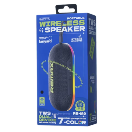 Enceinte Portable Sans Fil 7W REMAX Lighting RB-M9 - Noir - 