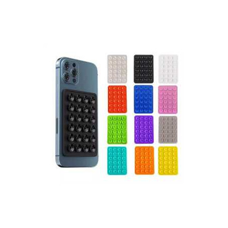 Support Téléphone Ventouse Double Face - 24 Picots en Silicone Antidér