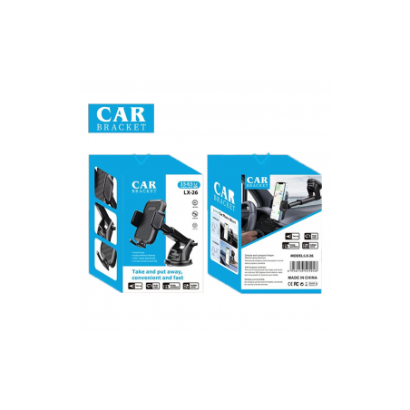 Support Téléphone Voiture Universel à Ventouse 2 en 1 - Car Bracket LX