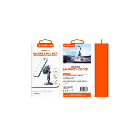 Support Voiture Magnétique Tableau de Bord Double Rotule Alliage de Zi