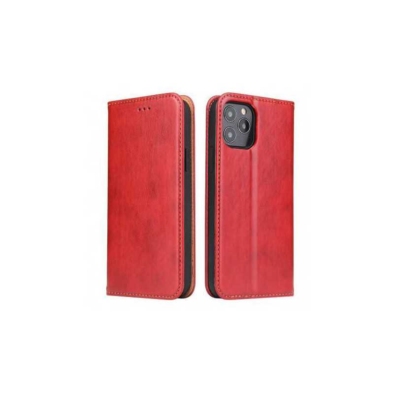 Étui Rabat Portefeuille En Cuir PU 2 en 1 (Mayline) pour Samsung A - Rouge