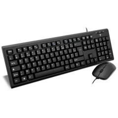 Ensemble Clavier et Souris Filaire USB V7 CKU300FR - Français AZERTY -