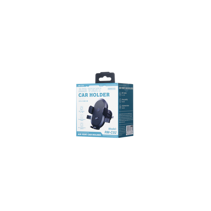 Support de Téléphone Voiture REMAX RM-C02 - Rotation 360° – Antidérapant – Noir