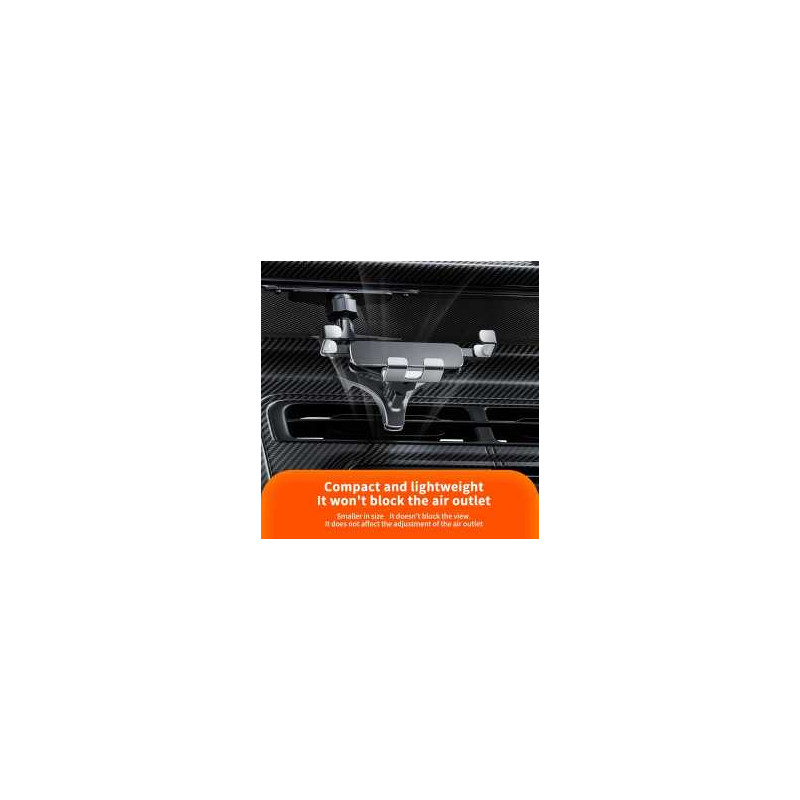 Support de téléphone voiture à écran pliable - Fixation sur ventilation à gravité -structure tout métal pour navigation optimale Support de téléphone voiture à écran pliable - Fixation sur ventilation à gravité -structure tout métal pour navigation optimale