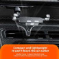 Support de téléphone voiture à écran pliable - Fixation sur ventilation à gravité -structure tout métal pour navigation optimale Support de téléphone voiture à écran pliable - Fixation sur ventilation à gravité -structure tout métal pour navigation optimale