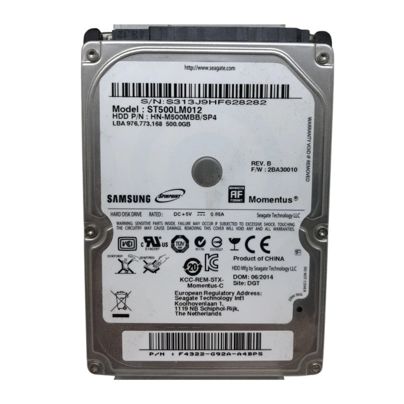 Hard Drive Seagate Momentus ST500LM012 – 500GB SATA 2.5-inch · Refurbished Hard Drive Seagate Momentus ST500LM012 – 500GB SATA 2.5-inch · Refurbished