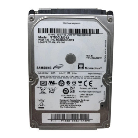 Hard Drive Seagate Momentus ST500LM012 – 500GB SATA 2.5-inch · Refurbished