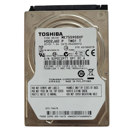 Toshiba Hard Drive MK7559GSXF 750GB SATA | Smarty