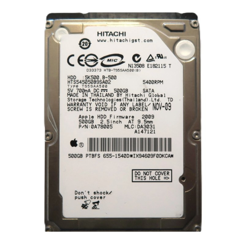 Disque dur Hitachi HTS545050B9SA02 – 500 Go 2,5 pouces SATA · Reconditionné