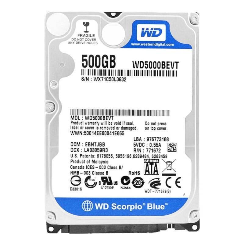 Disque dur Western Digital WD5000BEVT – 500 Go 2,5 pouces SATA · Reconditionné Disque dur Western Digital WD5000BEVT – 500 Go 2,5 pouces SATA · Reconditionné