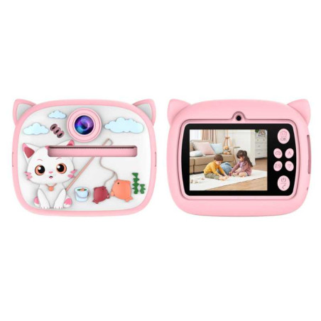 Appareil photo instantané enfant Chat rose | Smarty