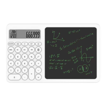 LCD writing tablet calculator white | Smarty