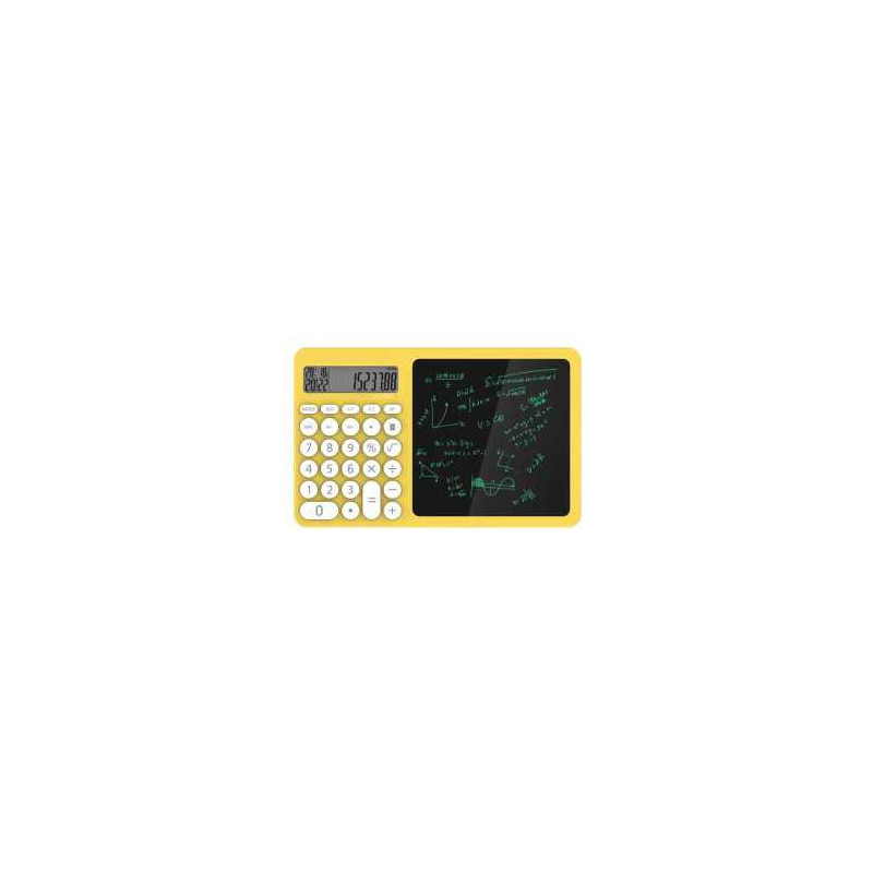 Calculatrice LCD Tablette d'écriture pour enfants - Jaune