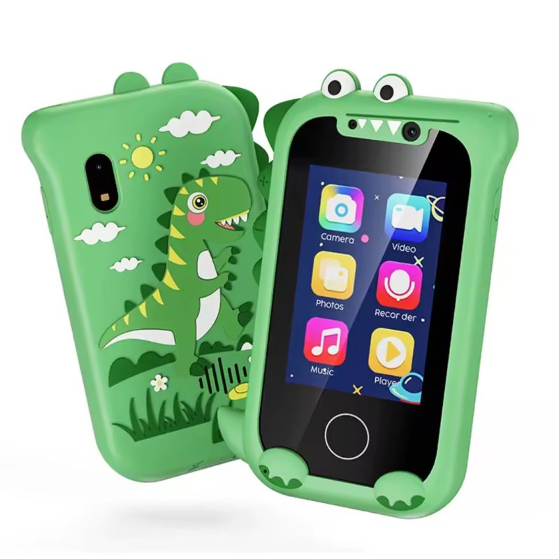 Toy Smartphone ECO KP08 Dinosaur – IPS screen, dual camera, Green Toy Smartphone ECO KP08 Dinosaur – IPS screen, dual camera, Green