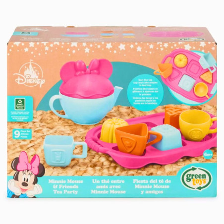 Dinette thé Disney Minnie Mouse & Friends – plastique recyclé, lot de 9 rose