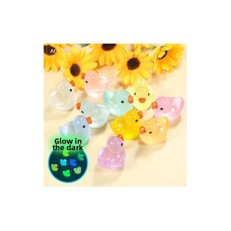 Sachet surprise d’animaux miniatures luminescents 3D – brille dans le noir – style caneton lumineux (couleur aléatoire)