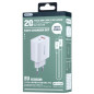 Charger Kit REMAX Kiddy Series RP-U120 – 20W, USB + Type-C, Type-C to Type-C Cable, White, EU Plug