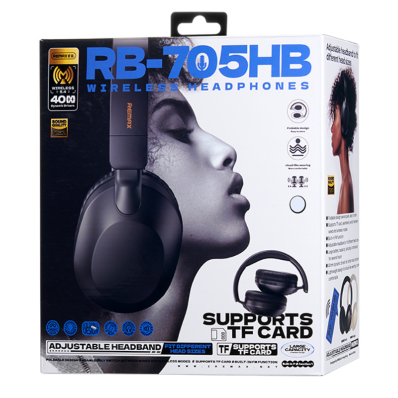 Foldable Wireless Headphones REMAX RB-705HB – Beige 800mAh 18h