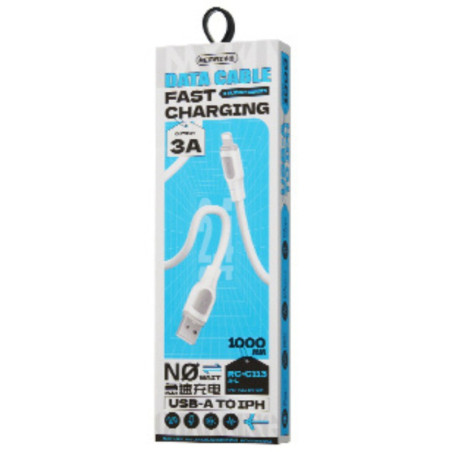 Câble REMAX Ruinay RC-C113 – USB vers Lightning 2,4A 5W 1 m Blanc
