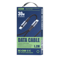 Câble REMAX RC-C100 USB-C 30W noir | Smarty