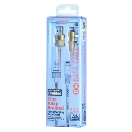 Cable REMAX Infinity Series RC-C102 – USB-A to Lightning 2.4A 1.2 m Gold
